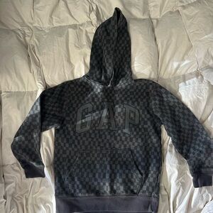 GAP Black Checkered Hoodie